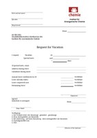 Form - Request for vacation IC (2025) EN