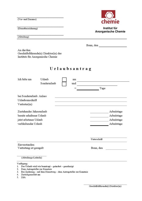 Formular - Urlaubsantrag AC (ab 2025)